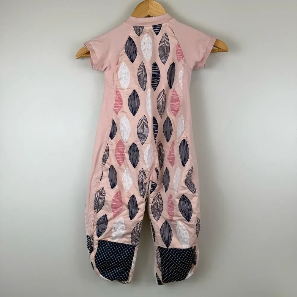 ErgoPouch Sleep Suit Bag (1.0 tog) Size 2-12 months Pink Leaf